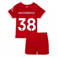 Liverpool Ryan Gravenberch #38 Koti Peliasu Lasten 2023-24 Lyhythihainen (+ Lyhyet housut)